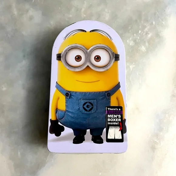 Universal, Underwear & Socks, New Despicable Me Minion Boxer Briefs  Underwear Gift Tin Size Xlarge